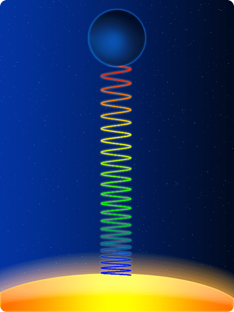 大质量星球射出的光会发生红移